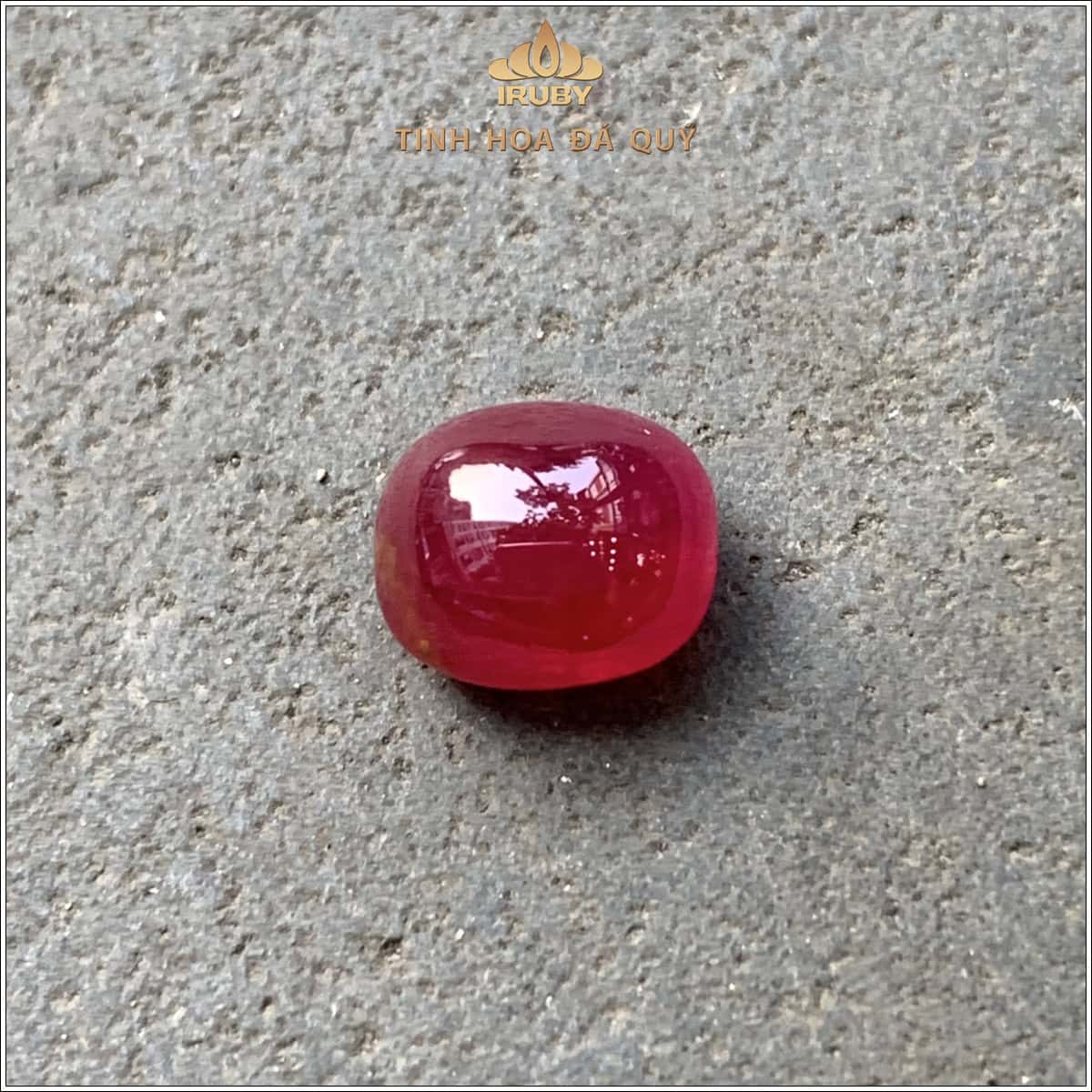 Đá Ruby cabochon đỏ huyết Lục Yên tự nhiên 100% 5,00ct - IRRF 2505500 Đá Ruby cabochon đỏ huyết Lục Yên tự nhiên 100% 5,00ct - IRRF 2505500