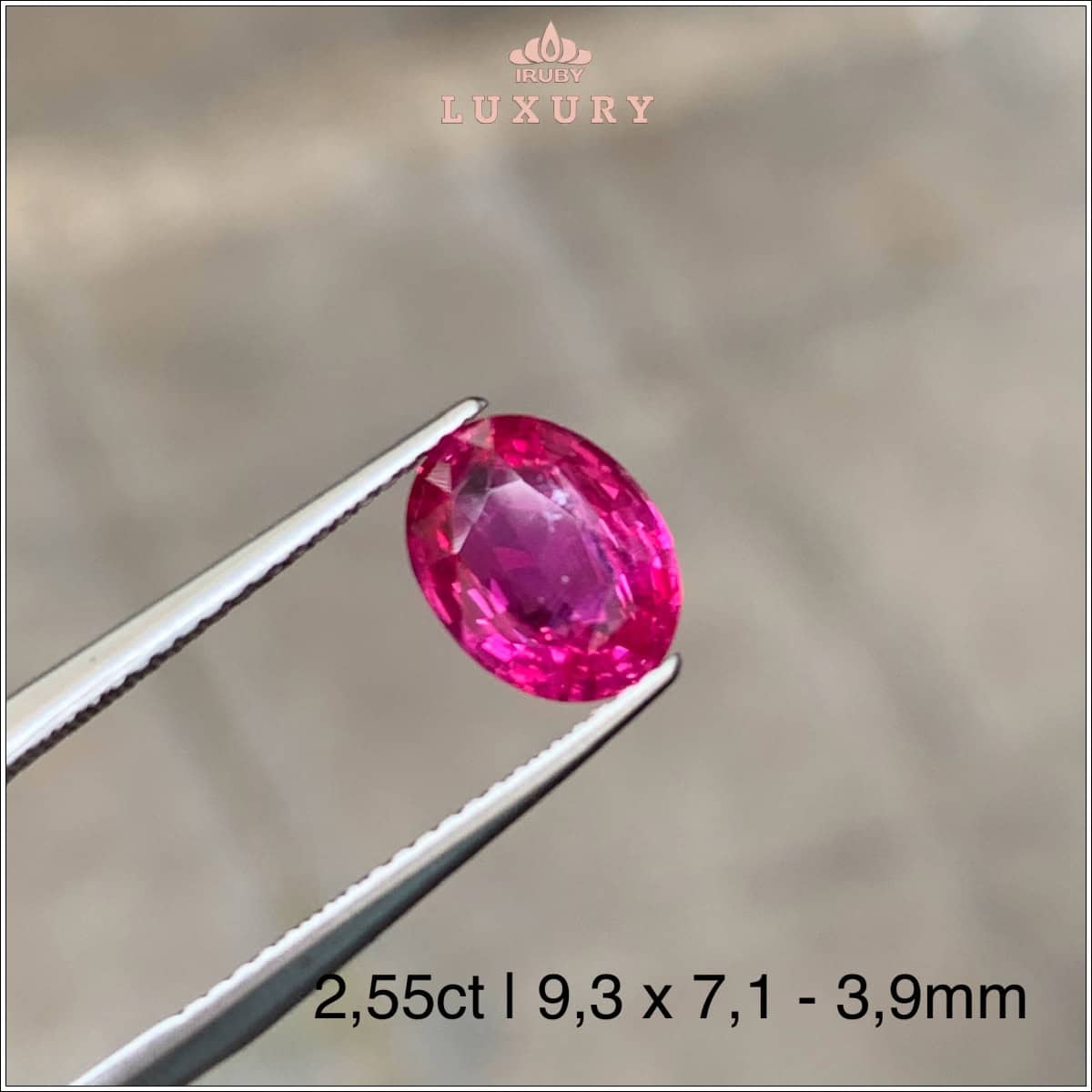 Đá Ruby facet đỏ Mozambique tự nhiên 100% 2,55ct – IRRFKG 256119255 Đá Ruby facet đỏ Mozambique tự nhiên 100% 2,55ct – IRRFKG 256119255