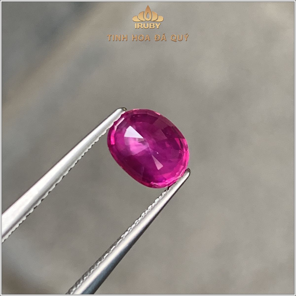 Đá Ruby facet đỏ hồng Lục Yên tự nhiên 100% 1,75ct - IRRFKG 2506175 Đá Ruby facet đỏ hồng Lục Yên tự nhiên 100% 1,75ct - IRRFKG 2506175