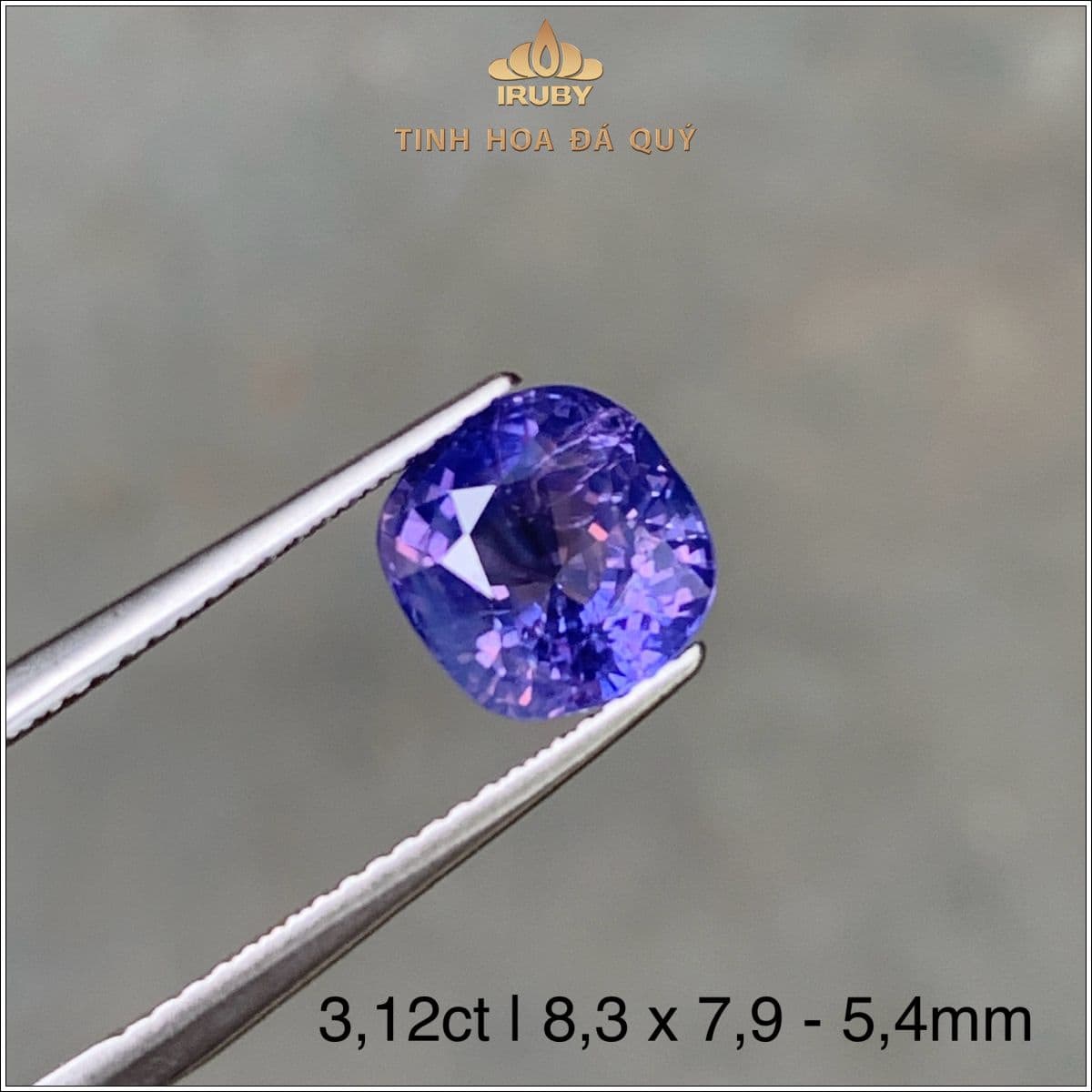 Đá Sapphire đa sắc Lục Yên tự nhiên 100% 3,12ct - IRBSKG 25635312 Đá Sapphire đa sắc Lục Yên tự nhiên 100% 3,12ct - IRBSKG 25635312