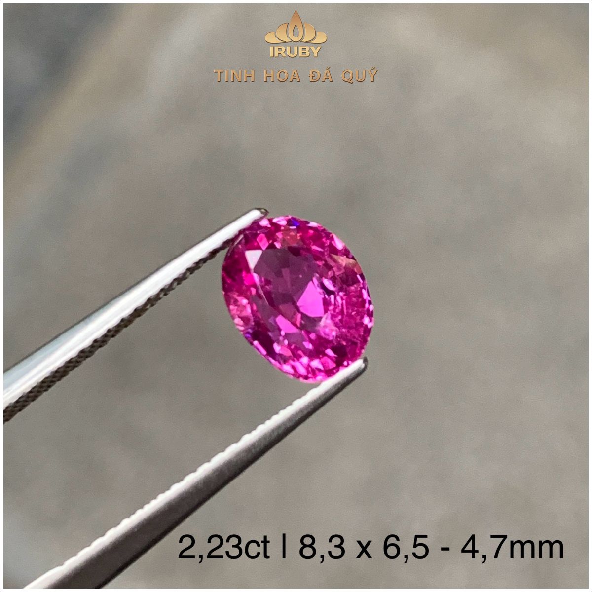 Đá Sapphire hồng Lục Yên tự nhiên 100% 2,23ct - IRPSKG 2506223 Đá Sapphire hồng Lục Yên tự nhiên 100% 2,23ct - IRPSKG 2506223