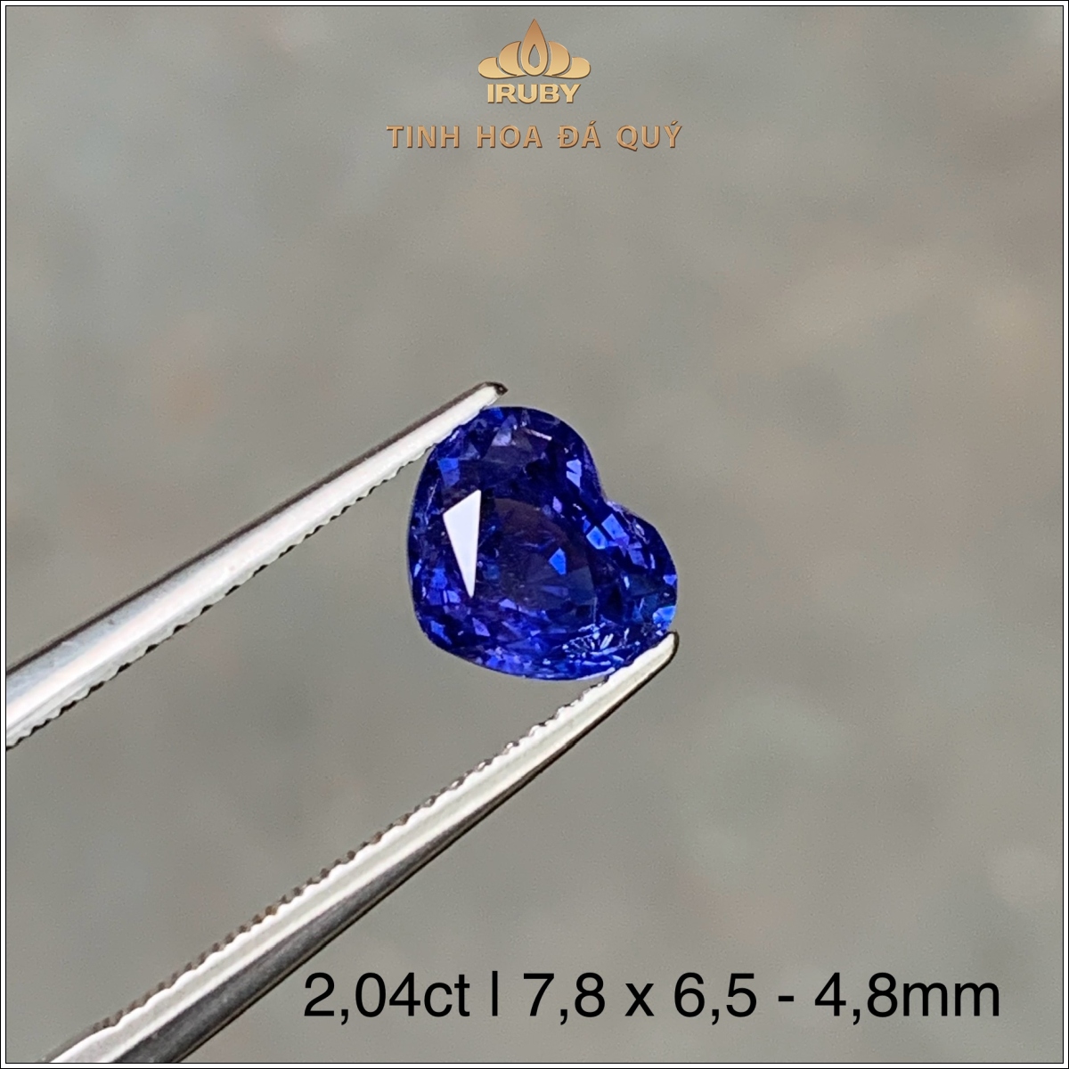 Đá Sapphire xanh lam trái tim tự nhiên 100% 2,04ct - IRBSKG 25632204 Đá Sapphire xanh lam trái tim tự nhiên 100% 2,04ct - IRBSKG 25632204