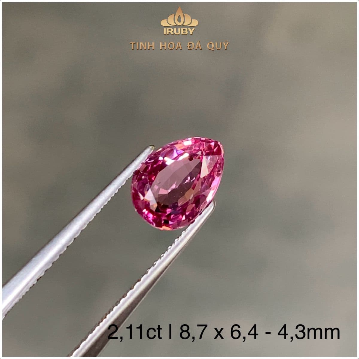 Đá Spinel hồng Lục Yên tự nhiên 100% 2,11ct - IRSI 2504211 Đá Spinel hồng Lục Yên tự nhiên 100% 2,11ct - IRSI 2504211