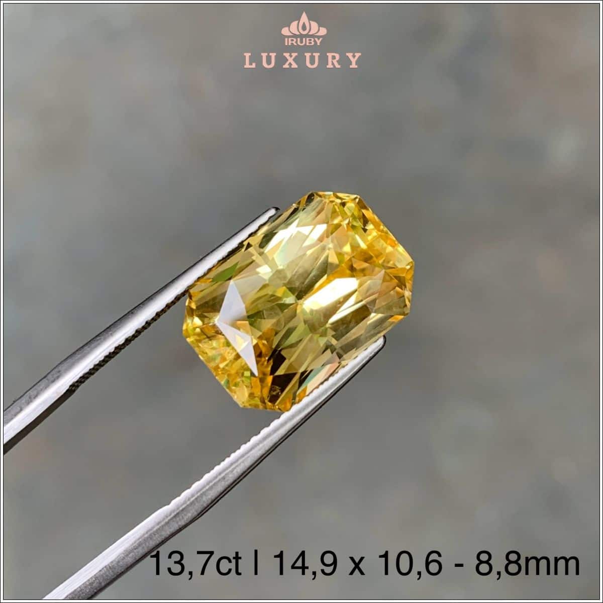 Sapphire golden yellow SriLanka natural 100% 13,7ct - IRYS 256199137 Sapphire golden yellow SriLanka natural 100% 13,7ct - IRYS 256199137