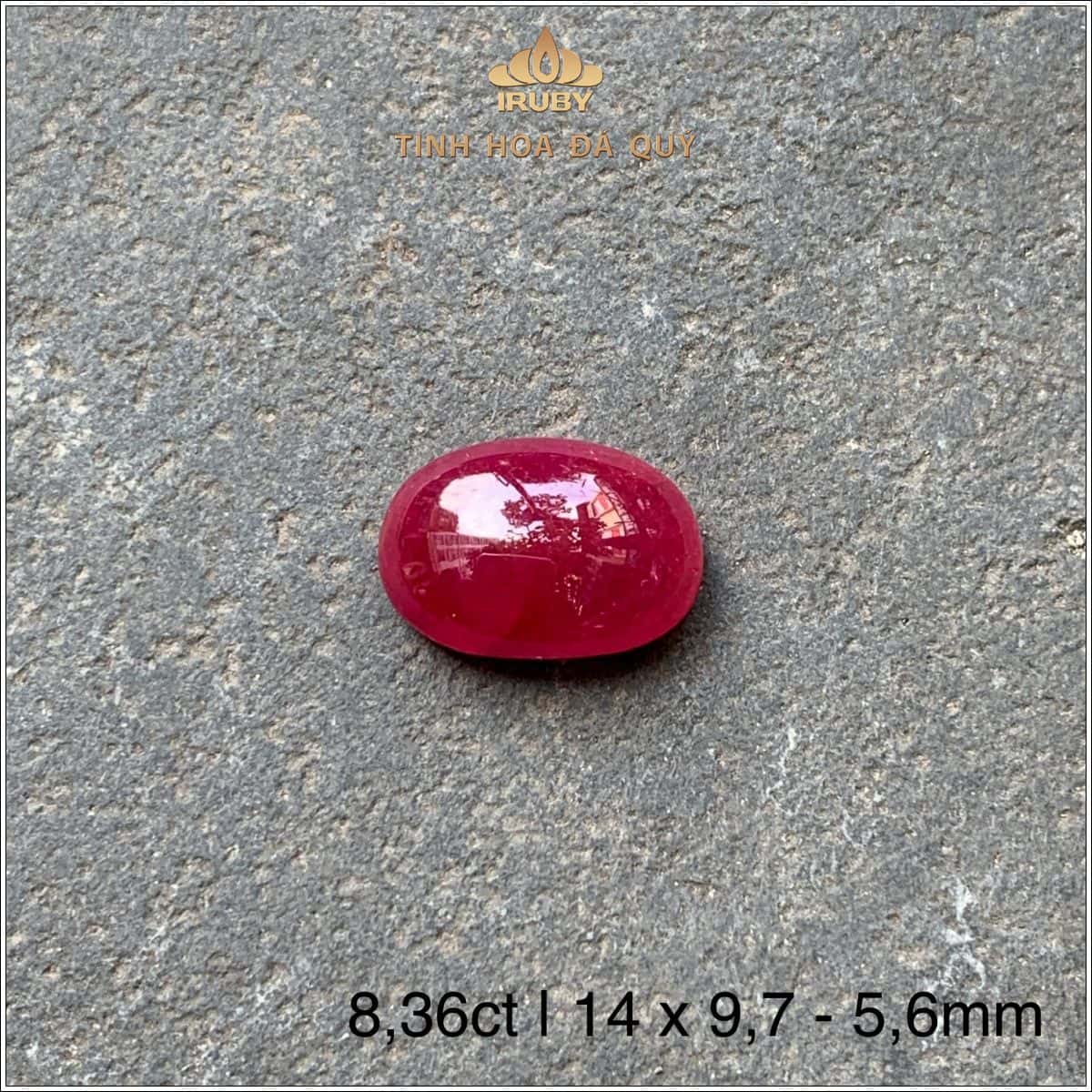 Đá Ruby cabochon Lục Yên tự nhiên 100% 8,36ct - IRRC 25730836 Đá Ruby cabochon Lục Yên tự nhiên 100% 8,36ct - IRRC 25730836
