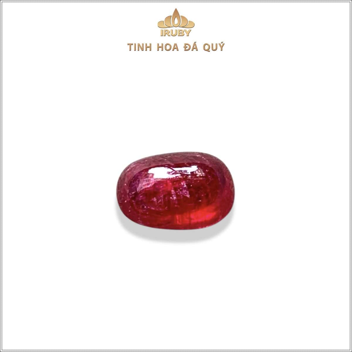 Đá Ruby cabochon huyết kính Lục Yên tự nhiên 100% 3,84ct – IRRC 25732384