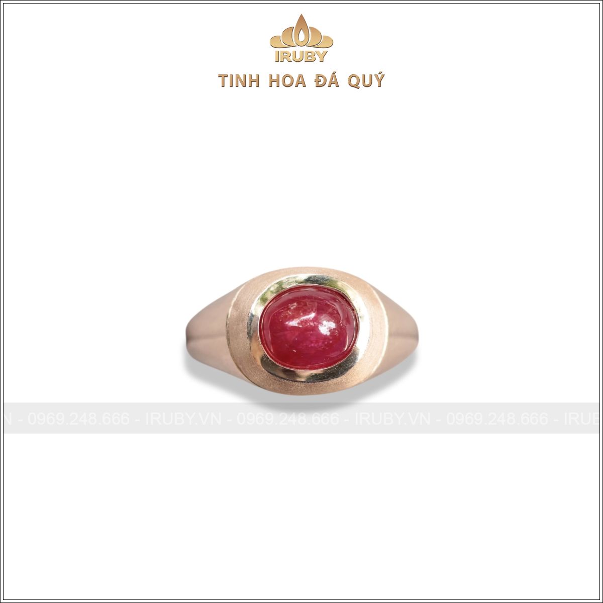 Nhẫn nam Ruby cabochon 3,11ct mẫu vintage – IRRC 257311