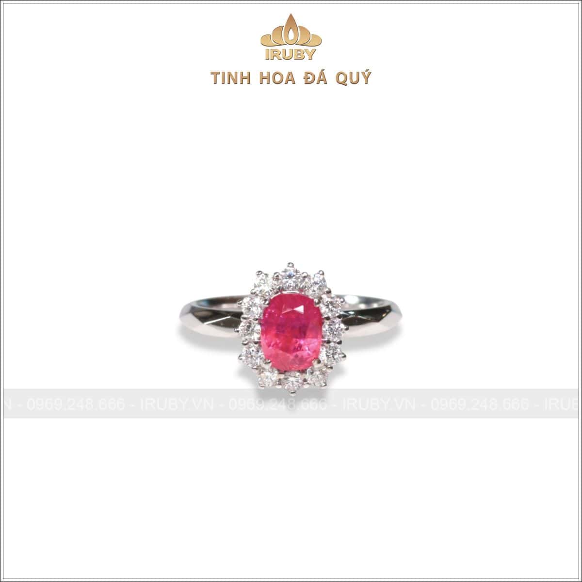 Nhẫn nữ Ruby kết kim cương