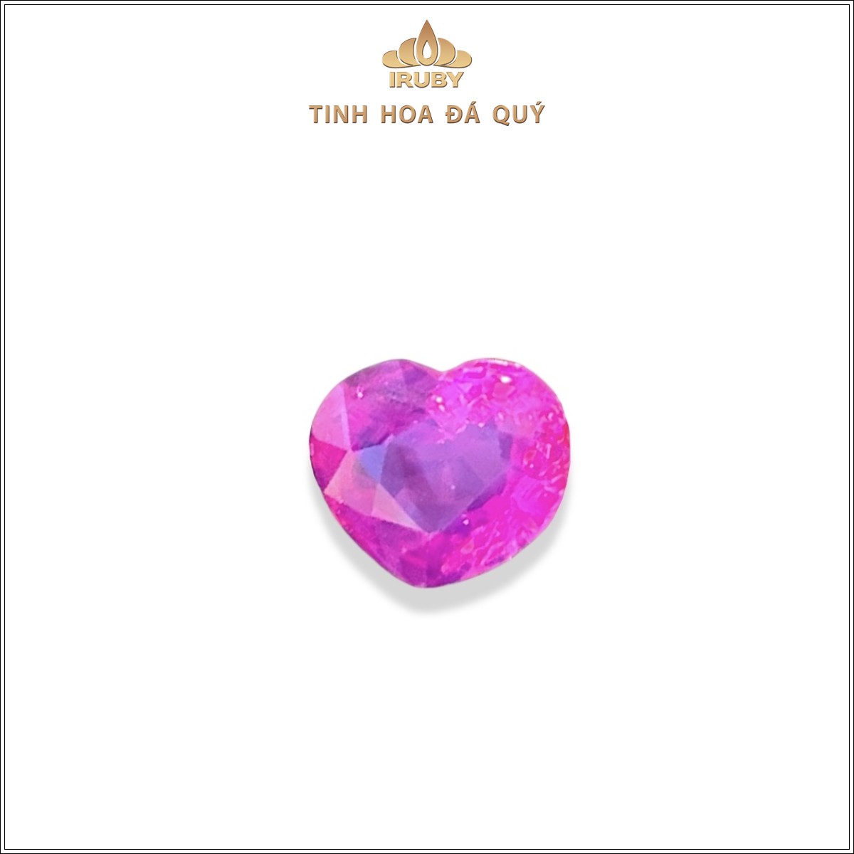 Đá Ruby facet trái tim Lục Yên tự nhiên 100% 0,97ct – IRRF 2409097